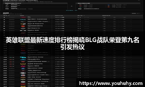 英雄联盟最新速度排行榜揭晓BLG战队荣登第九名引发热议